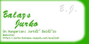 balazs jurko business card